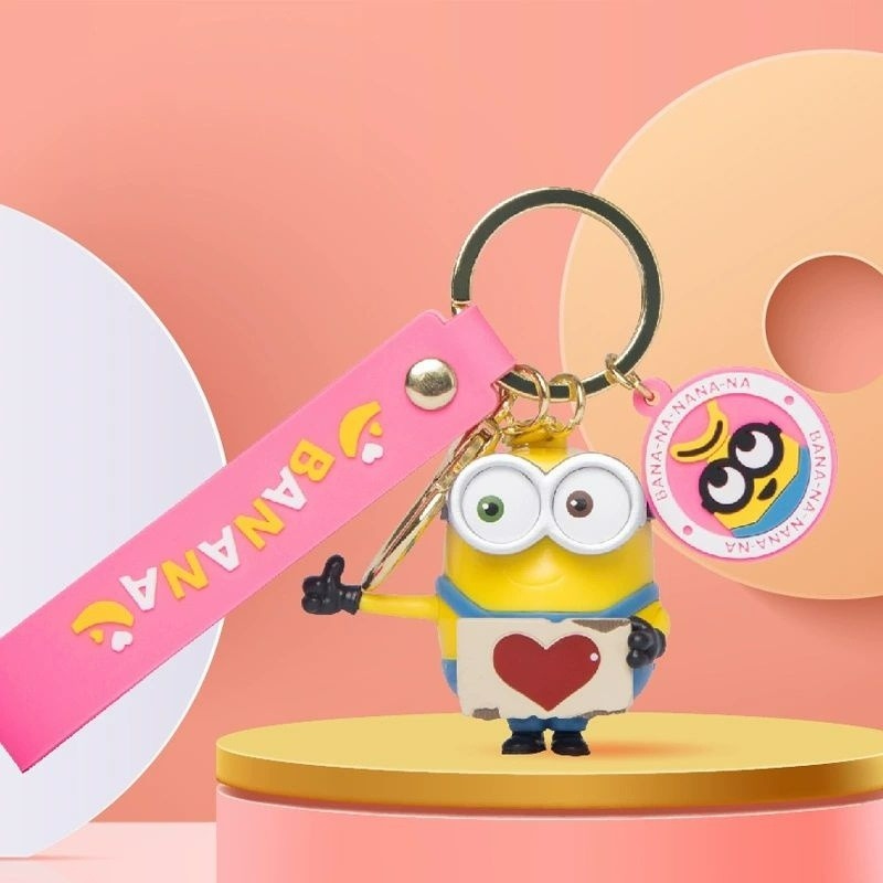 現貨 禮物 🍌正版授權卡通 小小兵 MINIONS 生肖 小黃人 鑰匙扣 神偷奶爸 公仔 汽車鑰匙鏈圈 禮品 鑰匙圈-規格圖9