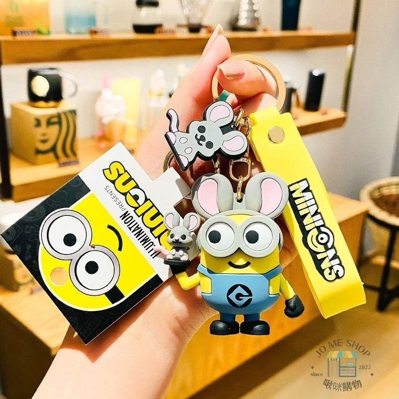 現貨 禮物 🍌正版授權卡通 小小兵 MINIONS 生肖 小黃人 鑰匙扣 神偷奶爸 公仔 汽車鑰匙鏈圈 禮品 鑰匙圈-規格圖9