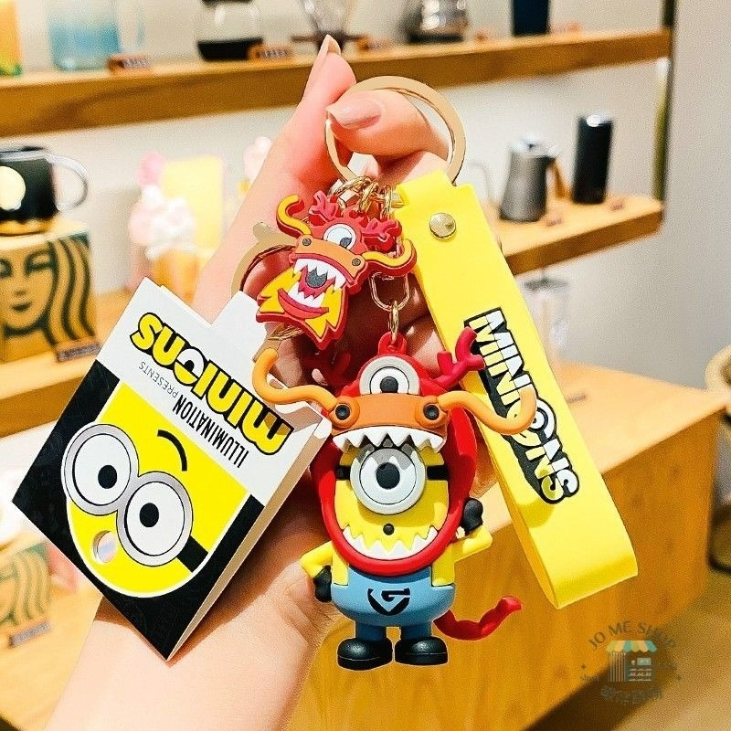 現貨 禮物 🍌正版授權卡通 小小兵 MINIONS 生肖 小黃人 鑰匙扣 神偷奶爸 公仔 汽車鑰匙鏈圈 禮品 鑰匙圈-規格圖9