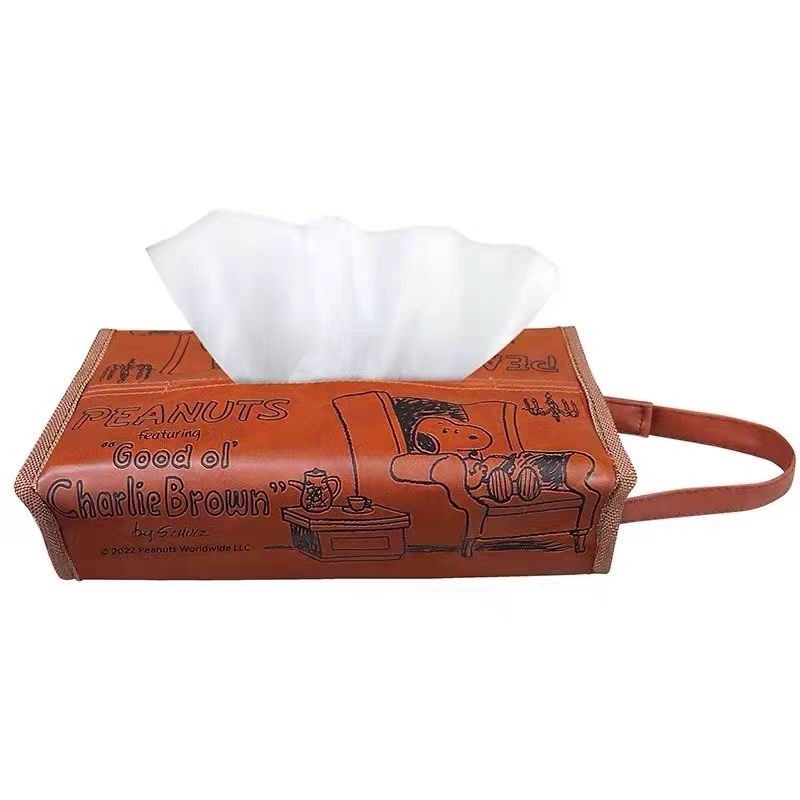 現貨🧭 禮物 日本限定 🇯🇵 日版  🐾  SNOOPY 史努比 車載 車用 可掛 抽紙套 紙巾套 面紙盒-規格圖4