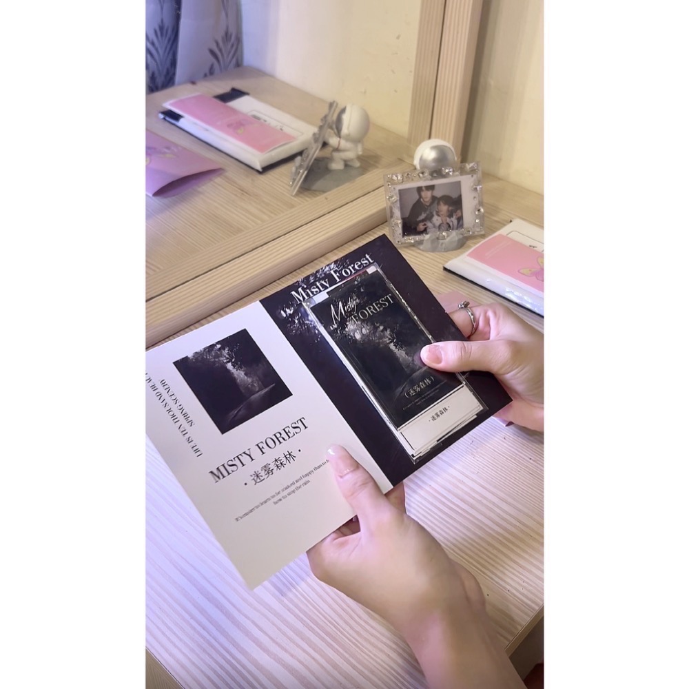 🔥麻薯的小賣場🔥文創買一送一🤩—迷霧森林ins風灰黑色系摺頁圓貼長貼方貼封口貼打包出卡材料-細節圖3