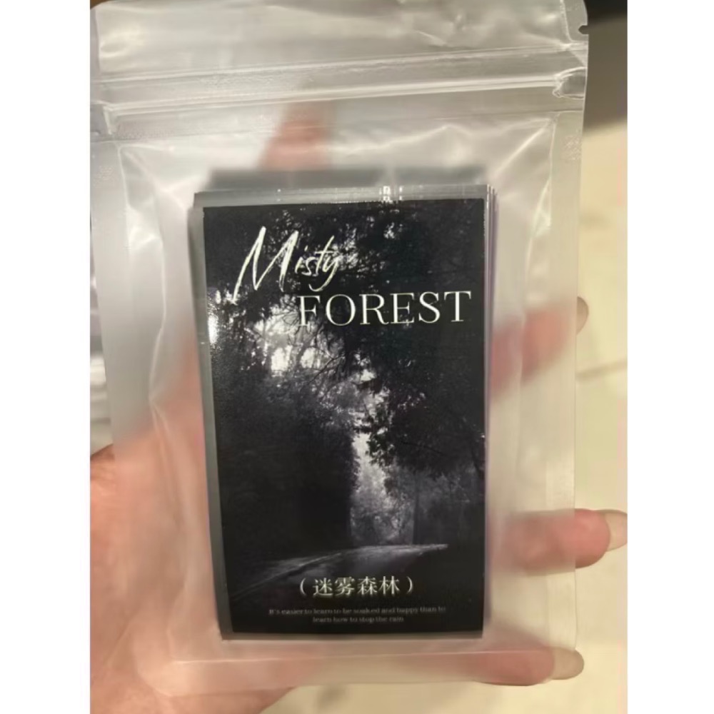 🔥麻薯的小賣場🔥文創買一送一🤩—迷霧森林ins風灰黑色系摺頁圓貼長貼方貼封口貼打包出卡材料-規格圖3