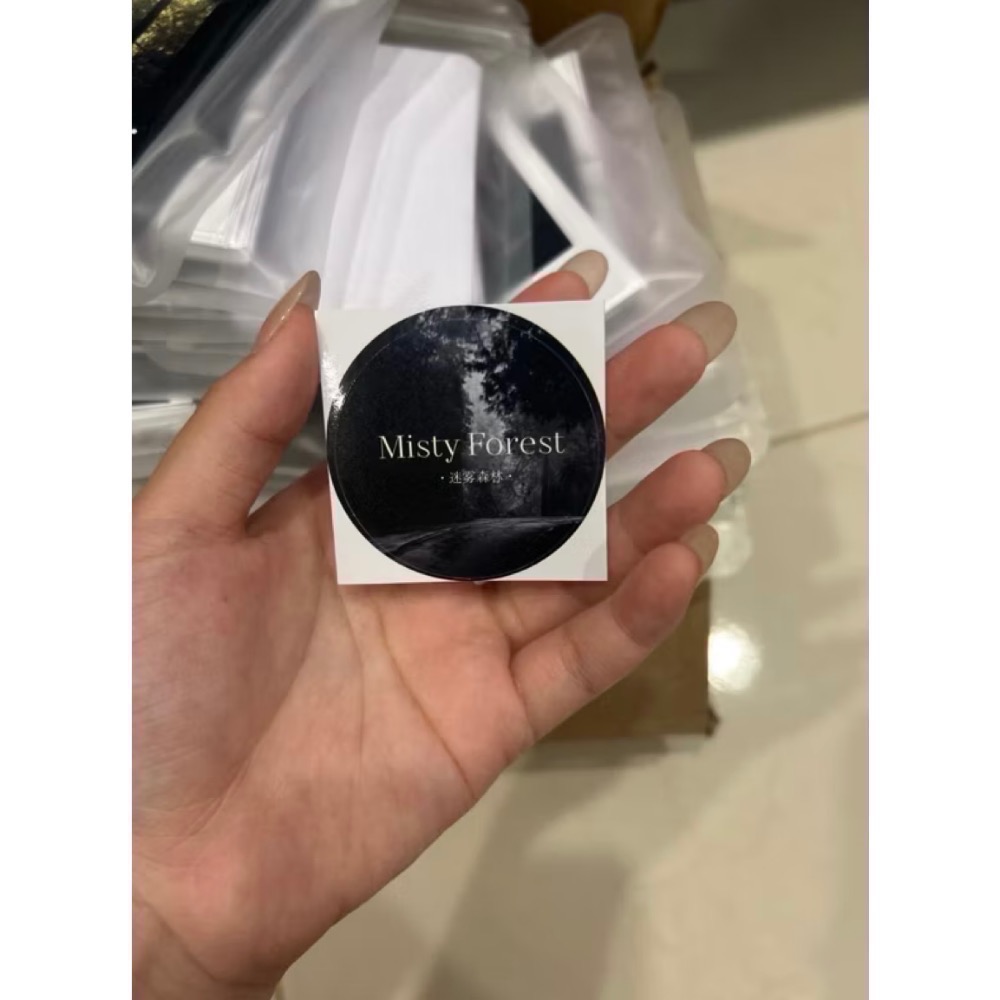 🔥麻薯的小賣場🔥文創買一送一🤩—迷霧森林ins風灰黑色系摺頁圓貼長貼方貼封口貼打包出卡材料-規格圖3