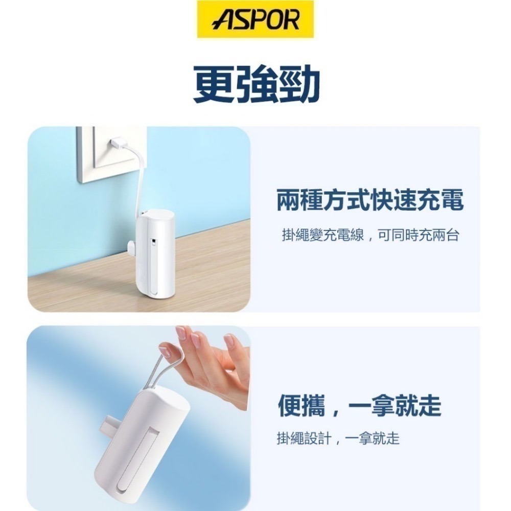 貝仕達 ASPOR MINI口袋充行動電源-細節圖7