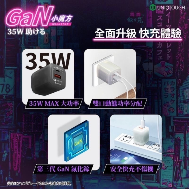 35w 小魔方 氮化鎵/GaN 雙孔快速充電器-細節圖3