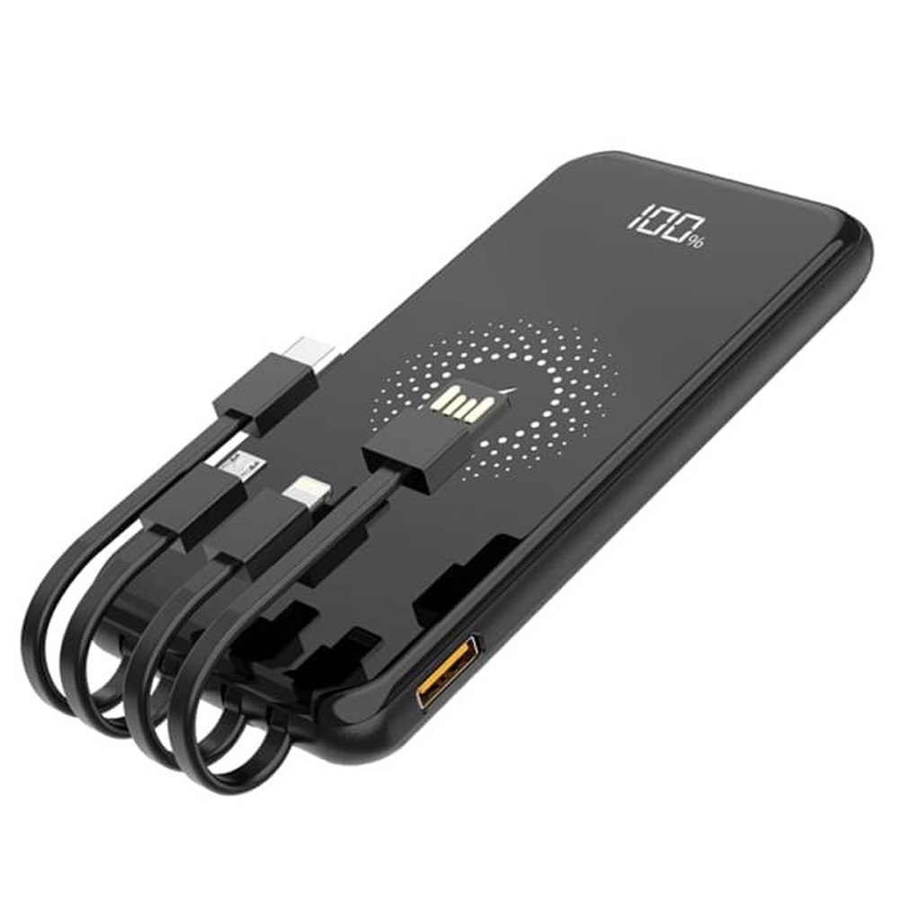 ASPOR13000mAh 行動電源 黑 - 數位顯示 自帶4線 快充PD+QC-細節圖7