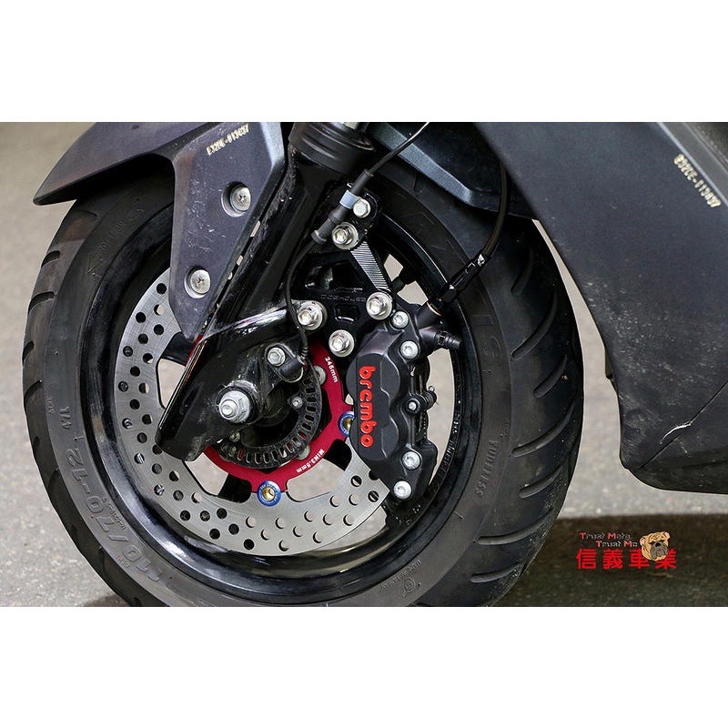 ￼【新莊信義】 Brembo 基本 對四卡鉗 黑色紅字　黑底-細節圖3