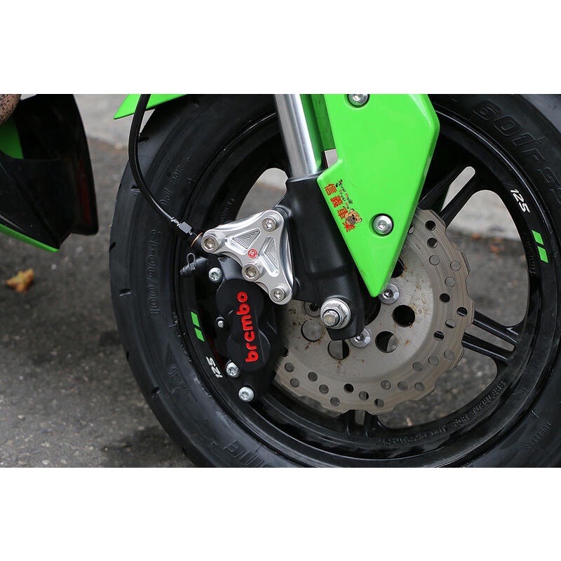 ￼【新莊信義】 Brembo 基本 對四卡鉗 黑色紅字　黑底-細節圖5