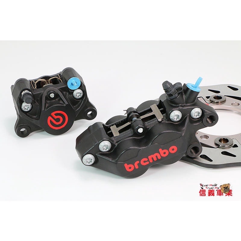 ￼【新莊信義】 Brembo 基本 對四卡鉗 黑色紅字　黑底-細節圖7