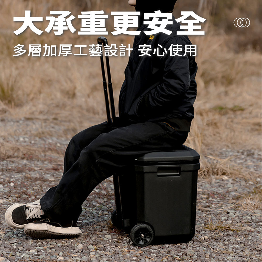 【台灣現貨】山之客Mountainhiker|拉桿保冰箱|保冰桶|露營冰桶|露營冰箱|釣魚冰桶|保冷箱|保溫箱|戶外冰桶-細節圖8