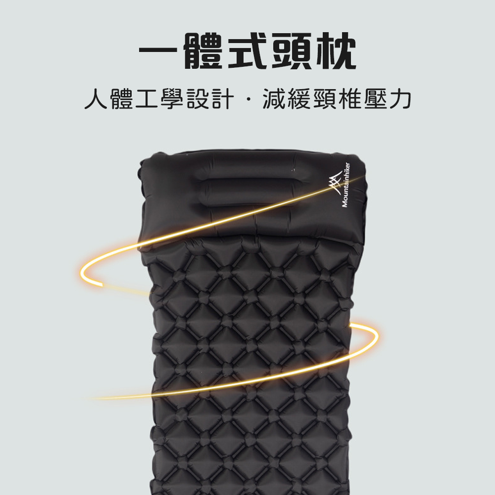 【台中現貨】山之客Mountainhiker|蛋巢防潮睡墊|腳踩式充氣床|露營床墊|露營睡墊|蛋巢床墊|機車露營-細節圖3