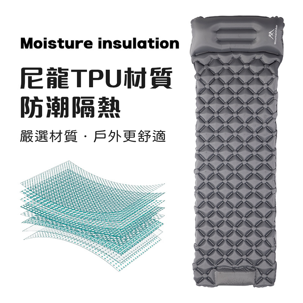 【台中現貨】山之客Mountainhiker|蛋巢防潮睡墊|腳踩式充氣床|露營床墊|露營睡墊|蛋巢床墊|機車露營-細節圖8
