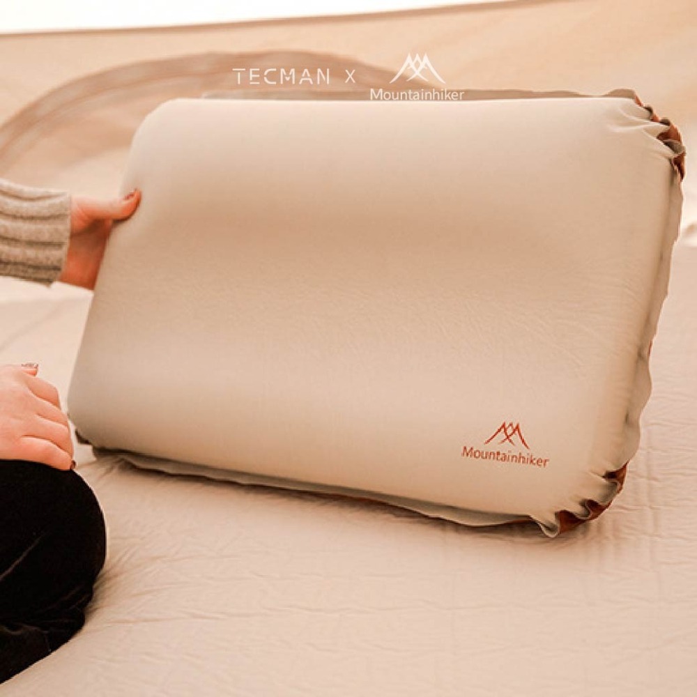 【快速出貨】山之客Mountainhiker自動充氣乳酪枕|充氣枕|充氣輕量枕|快充枕|登山枕頭|露營枕頭|枕頭套-細節圖4