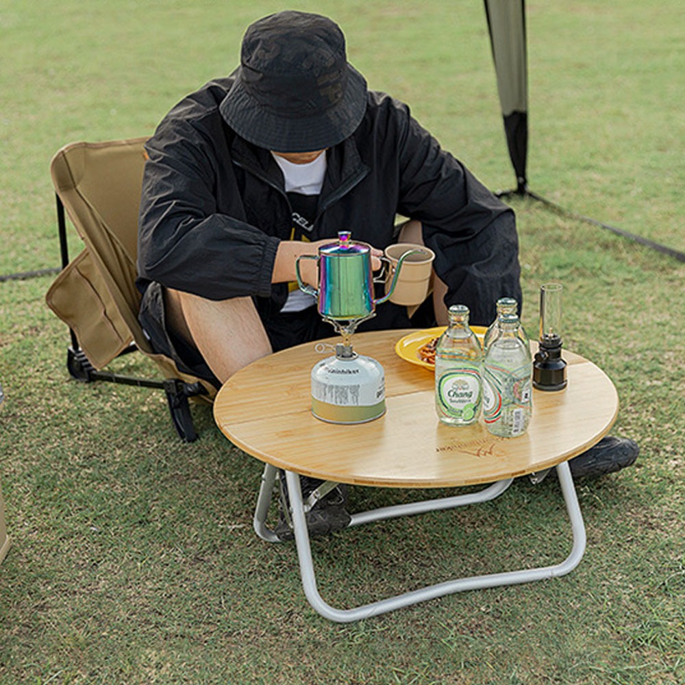 【台中現貨🔥】山之客Mountainhiker|楠竹圓木桌|露營桌|竹板桌|摺疊桌|收納桌|小桌子|床邊桌|野餐桌-細節圖8