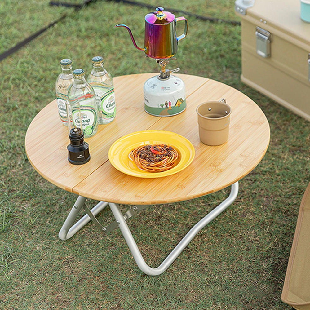 【台中現貨🔥】山之客Mountainhiker|楠竹圓木桌|露營桌|竹板桌|摺疊桌|收納桌|小桌子|床邊桌|野餐桌-細節圖10