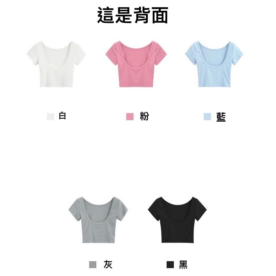 6月預購-韓國🇰🇷簡單的完美大U領露背T-細節圖11