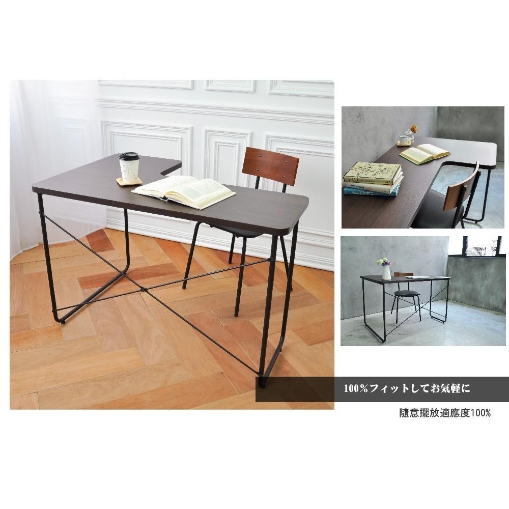 書桌/電腦桌/辦公桌/L型書桌/一體成形桌面/WFH【5985-BR】(在家工作) MIT台灣製/深咖啡色 特斯屋-細節圖8
