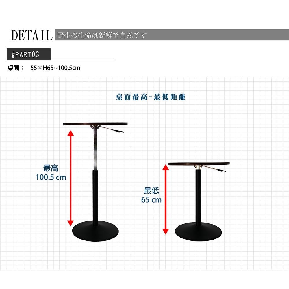 升降咖啡桌/升降餐桌/圓型升降桌/胡桃木 *1Dining Table  MIT台灣製【52202-BR】特斯屋-細節圖8