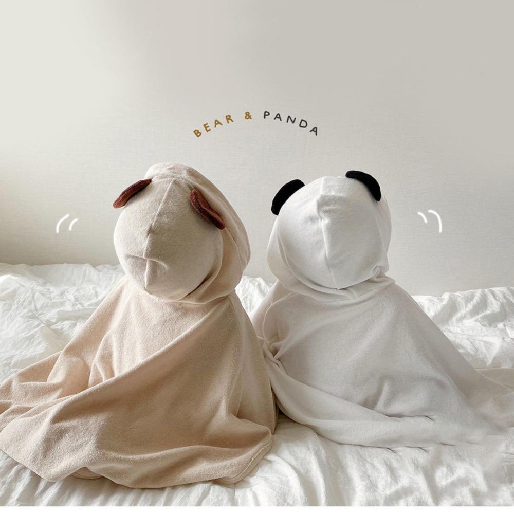 [IKII] 可愛動物造型斗篷浴巾-細節圖4