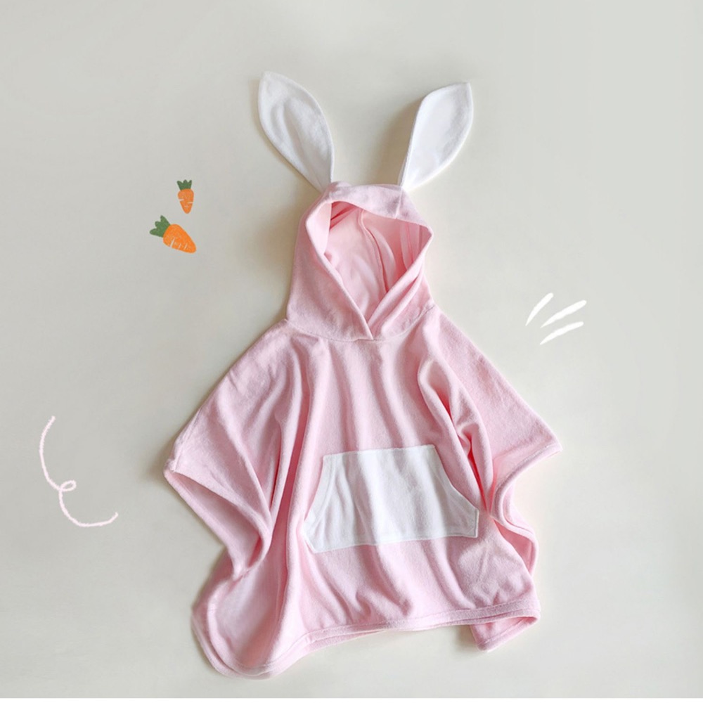 [IKII] 可愛動物造型斗篷浴巾-細節圖7