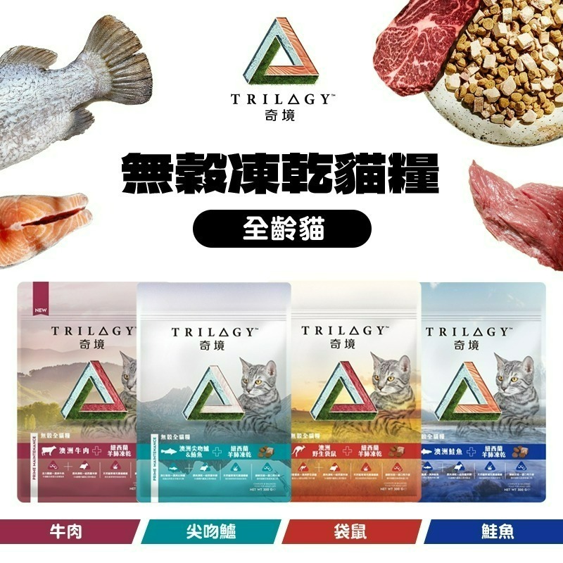 【貓狗食堂】奇境-無穀凍乾貓飼料(300g/1.8kg/5kg)｜袋鼠、尖吻鱸、鮭魚｜征服挑嘴貓｜貓糧 貓主食-細節圖2