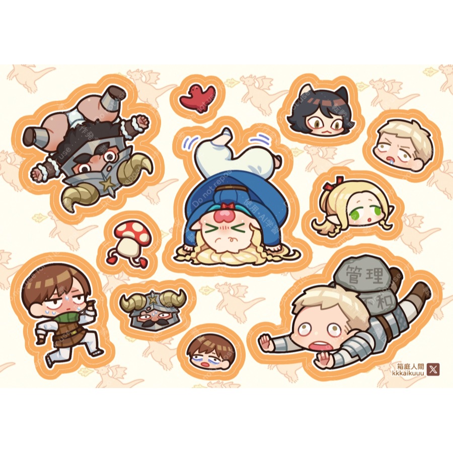 【迷宮飯】A6銀河雷射貼紙【萊歐斯 / 瑪露希爾 / 奇爾查克 / 先西 / 莞苞】-細節圖3