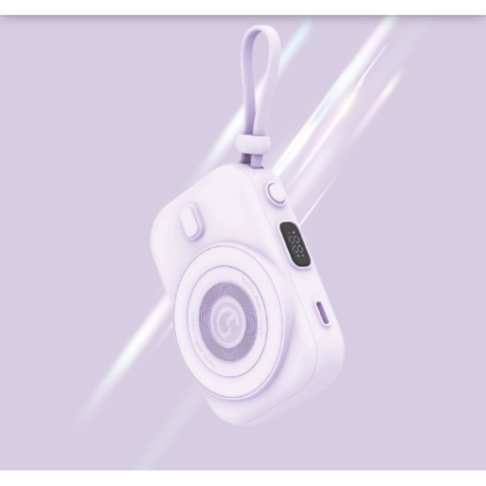 多功能行動電源10000 mAh 紫 白-細節圖2