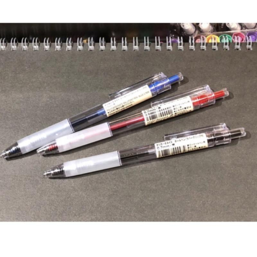 MUJI 無印良品 透明管原子筆 0.7mm 油性筆 原子筆 按壓筆 《KJHB9955》