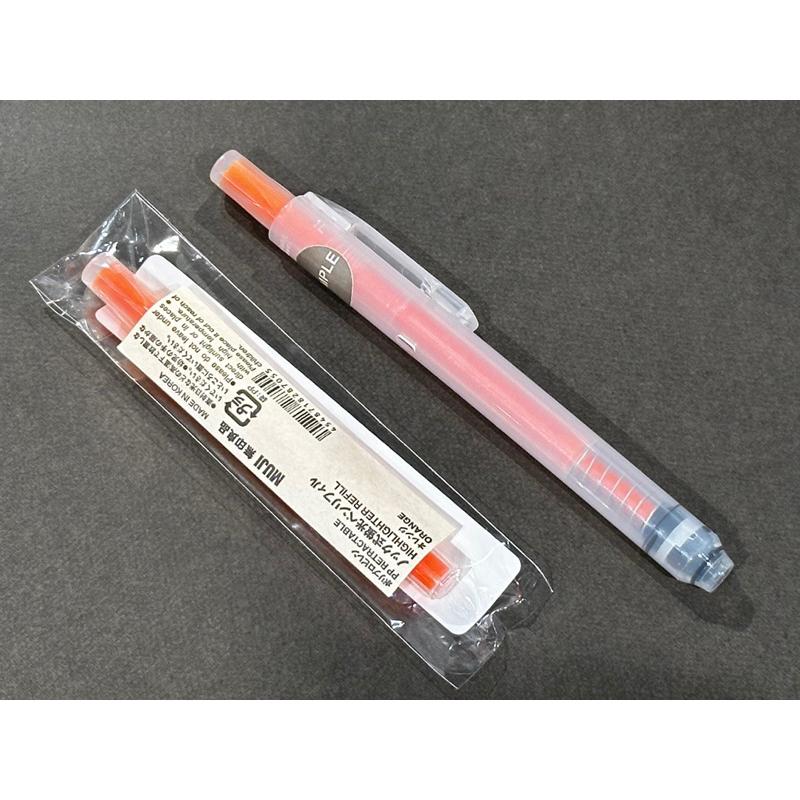 MUJI 無印良品 PP按壓螢光筆 黃 橘 粉紅 綠 藍 螢光筆 事務用品 文具 《KJHB9955》-細節圖4