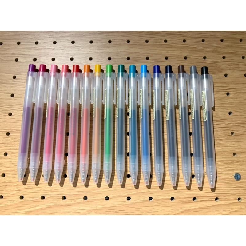 MUJI 無印良品 自由換芯按壓筆 0.5mm 16色筆組 膠墨筆 中性筆 《KJHB9955》-細節圖2