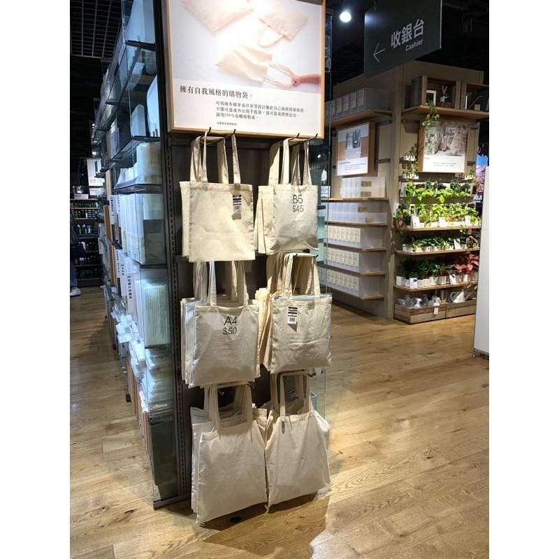 MUJI 無印良品 布製購物袋 手提袋 環保袋 文具 事務用品 《KJHB9955》-細節圖2