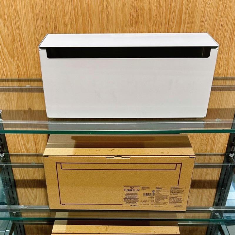 MUJI 無印良品 鋼製掀蓋式電源插座收納盒 電線收納盒 桌上收納 收納盒 收納箱 整理箱 電線 《KJHB9955》-細節圖2