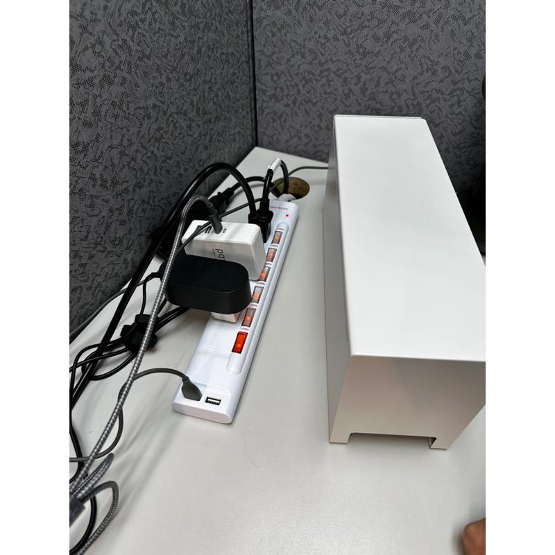 MUJI 無印良品 鋼製掀蓋式電源插座收納盒 電線收納盒 桌上收納 收納盒 收納箱 整理箱 電線 《KJHB9955》-細節圖4