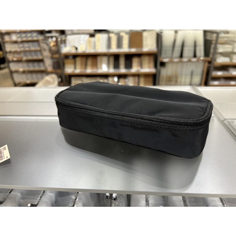 MUJI 無印良品 聚酯纖維筆袋 黑 筆盒 事務用品 文具 《KJHB9955》-細節圖3