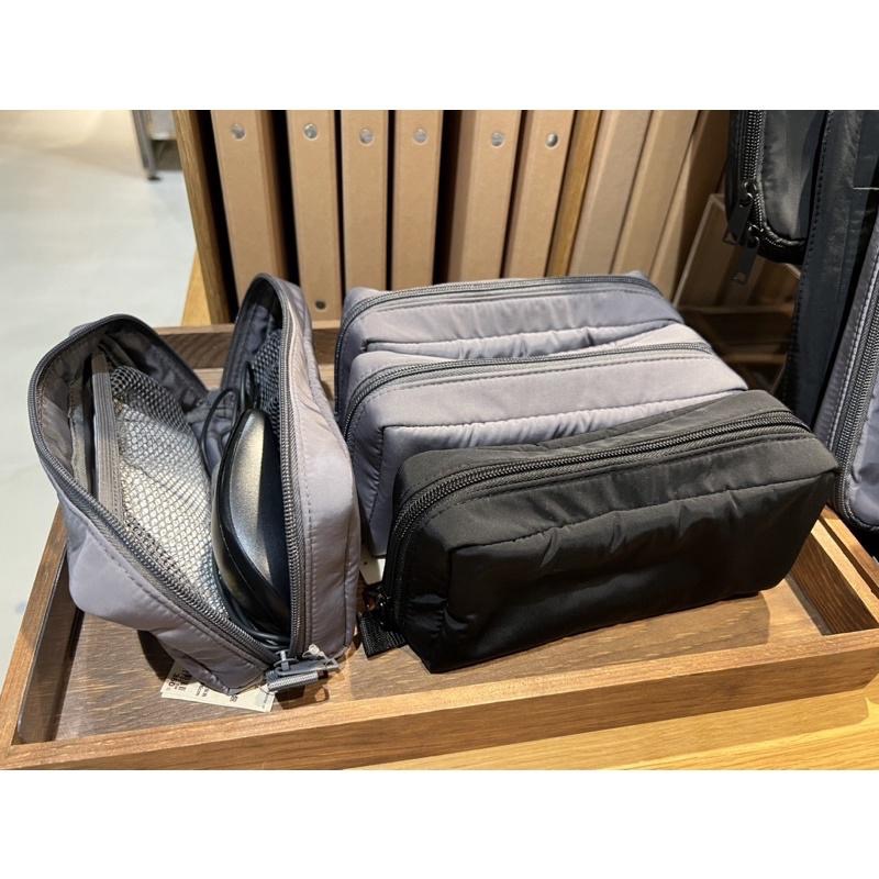MUJI 無印良品 聚酯纖維多用途小物收納包 內袋 黑 灰 事務用品 文具 《KJHB9955》-細節圖2