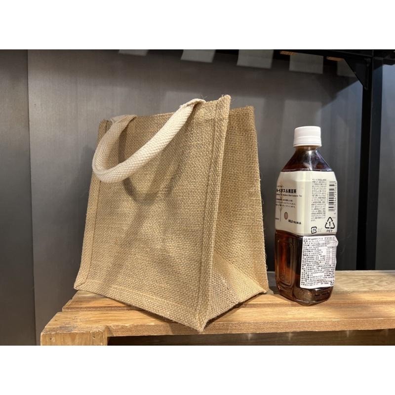 MUJI 無印良品 黃麻購物袋 黃麻袋 亞麻袋 手提袋 環保袋 托特包 大立 高雄 《KJHB9955》-細節圖6