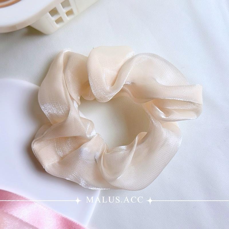 仙氣逼人高光絲綢奶油大腸圈 髮圈 日系 韓系-細節圖3