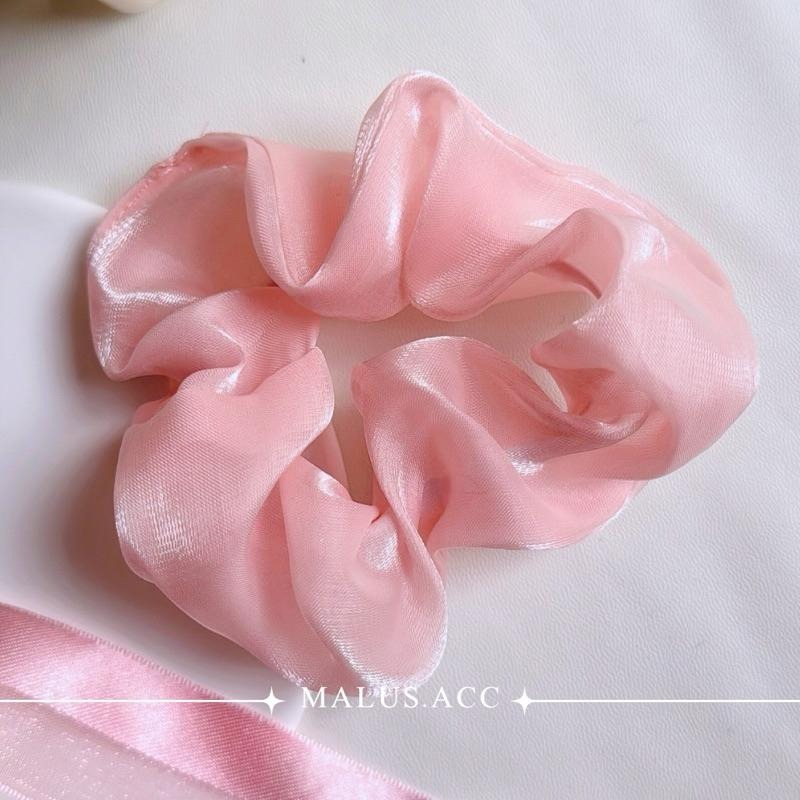 仙氣逼人高光絲綢奶油大腸圈 髮圈 日系 韓系-細節圖6