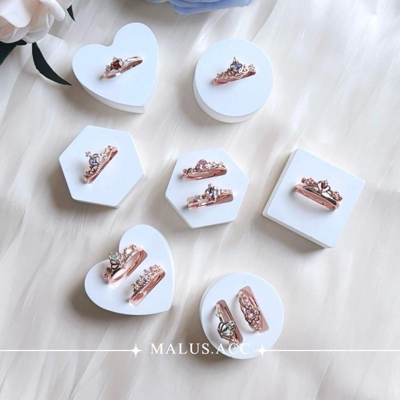 迪士尼公主戒指 可調節 在逃公主 長髮公主 小美人魚 白雪公主 美女與野獸 灰姑娘-細節圖3