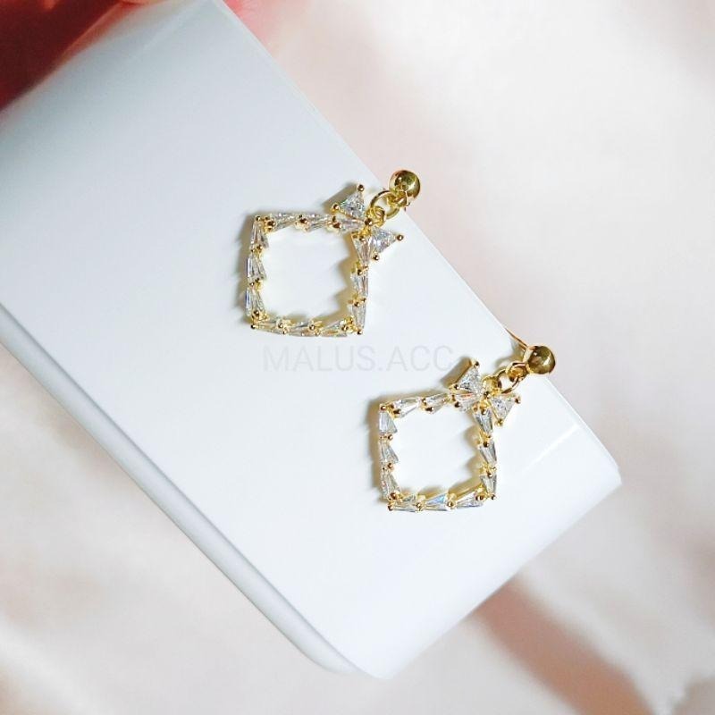 *⁠･ゞ⁠解語花🔹輕奢菱結｜韓國直送限量耳環｜設計師限量耳環｜典雅｜質感-細節圖2