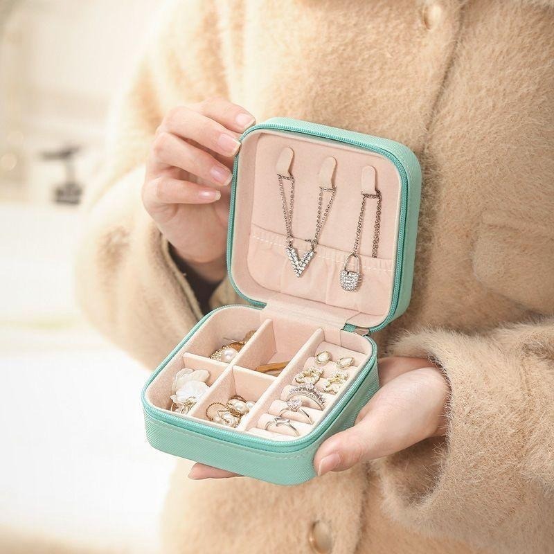 *⁠･ゞ⁠解語花🔹韓版圓形／方形飾品收納盒-細節圖2