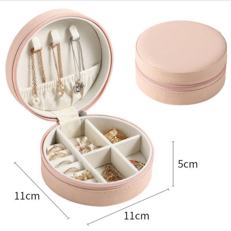 *⁠･ゞ⁠解語花🔹韓版圓形／方形飾品收納盒-規格圖3