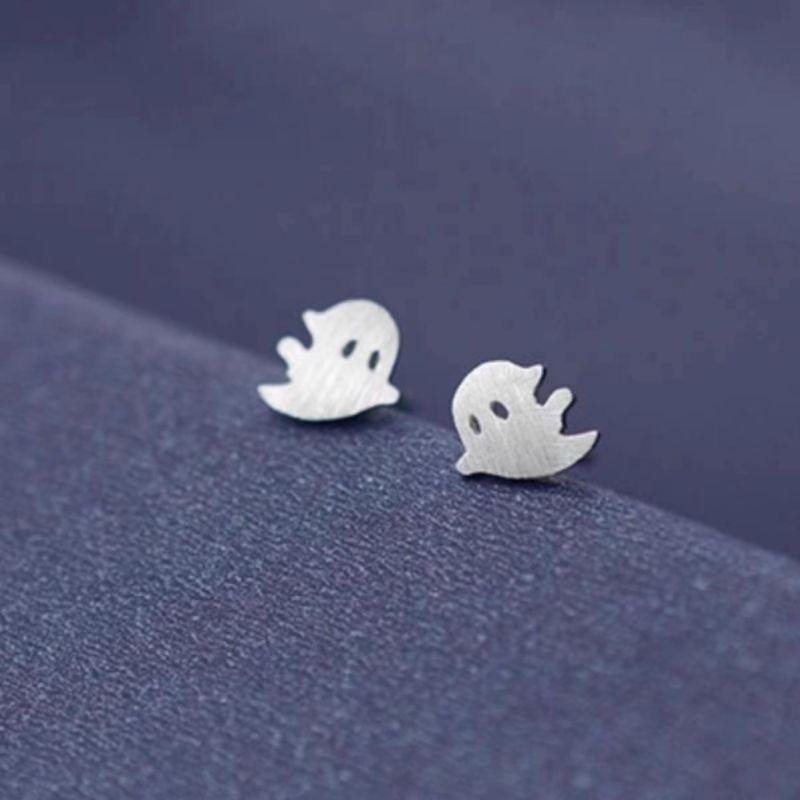 迷你幽靈小耳釘 | 925銀針-細節圖2