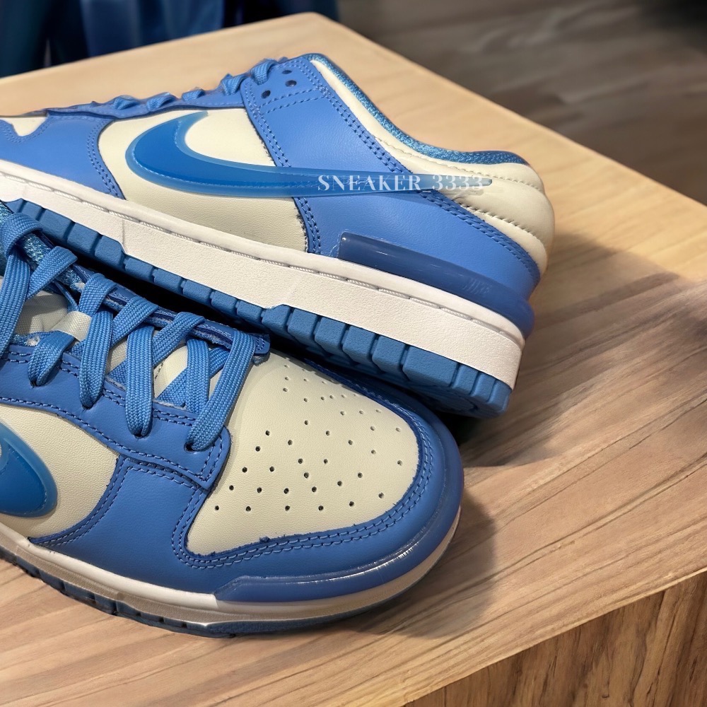 【現貨｜𝟐𝟒𝐡𝐫𝐬內寄出🔥】NIKE DUNK TWIST 北卡藍🩵 休閒鞋 板鞋 女（DZ2794-0-細節圖2