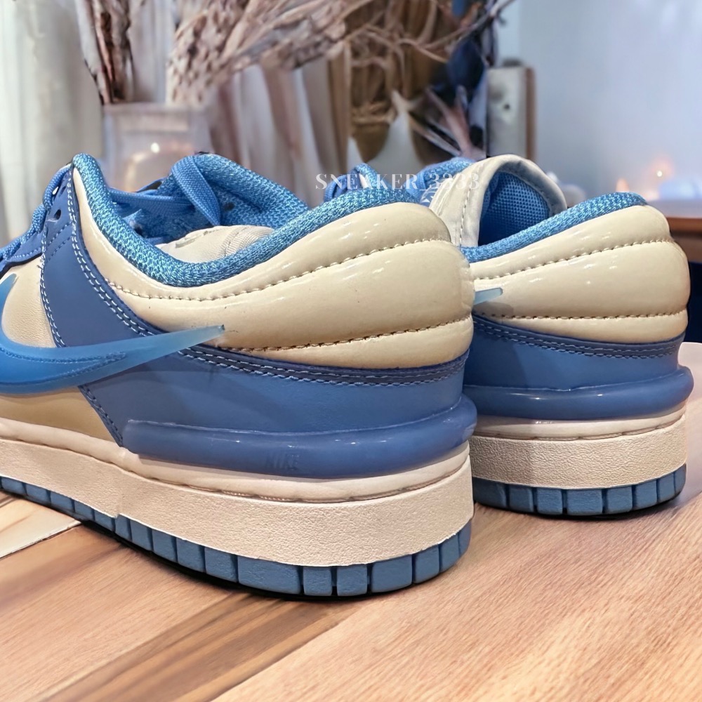 【現貨｜𝟐𝟒𝐡𝐫𝐬內寄出🔥】NIKE DUNK TWIST 北卡藍🩵 休閒鞋 板鞋 女（DZ2794-0-細節圖3