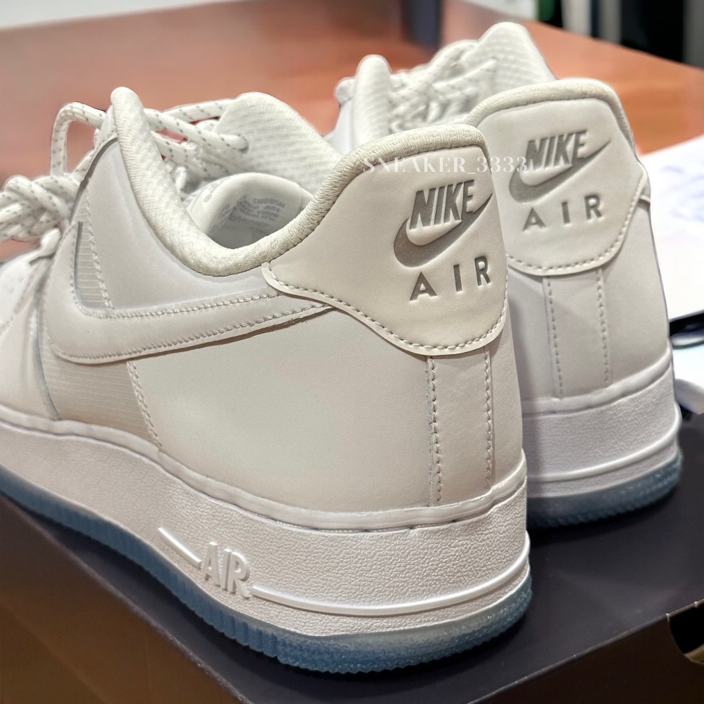 【現貨｜𝟐𝟒𝐡𝐫𝐬內寄出🔥】NIKE AIR FORCE 1 全白 果凍底 休閒鞋 男大尺寸（FV0383-細節圖2