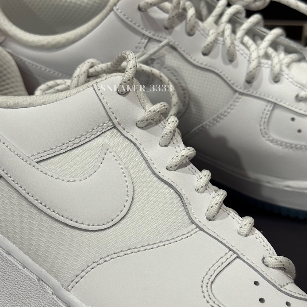 【現貨｜𝟐𝟒𝐡𝐫𝐬內寄出🔥】NIKE AIR FORCE 1 全白 果凍底 休閒鞋 男大尺寸（FV0383-細節圖4