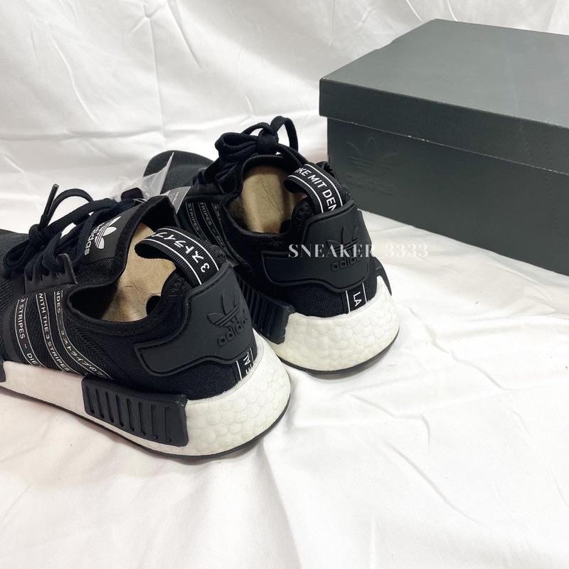 【現貨｜𝟐𝟒𝐡𝐫𝐬內寄出🔥】ADIDAS NMD R1 日文串標 黑白 boost 休閒鞋 女（FX1033）-細節圖2