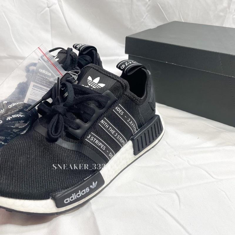 【現貨｜𝟐𝟒𝐡𝐫𝐬內寄出🔥】ADIDAS NMD R1 日文串標 黑白 boost 休閒鞋 女（FX1033）-細節圖3