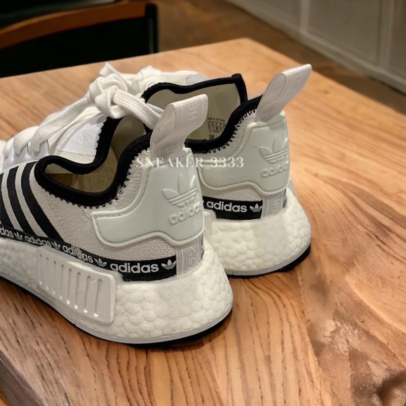 【現貨｜𝟐𝟒𝐡𝐫𝐬內寄出🔥】ADIDAS NMD R1 串標 白 boost底休閒鞋 男女（FV8727）-細節圖3